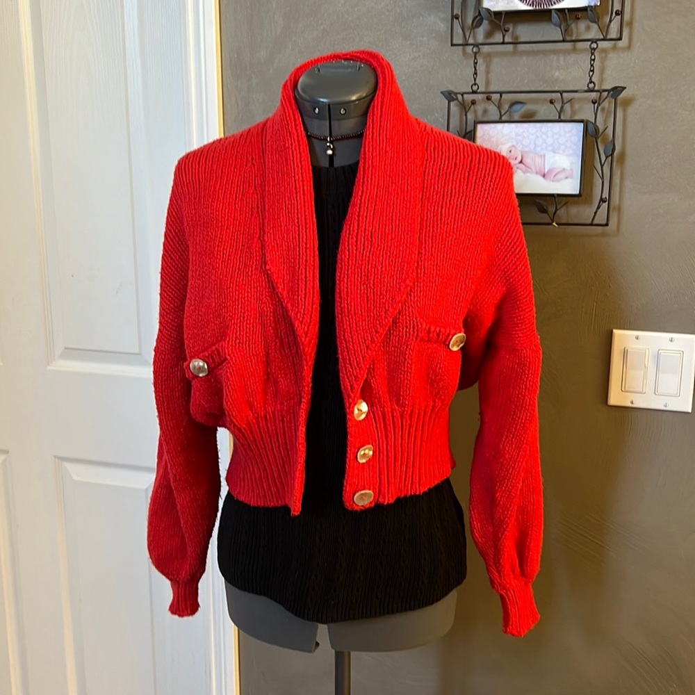 Vintage Peggy & Sabrina Button Sweater